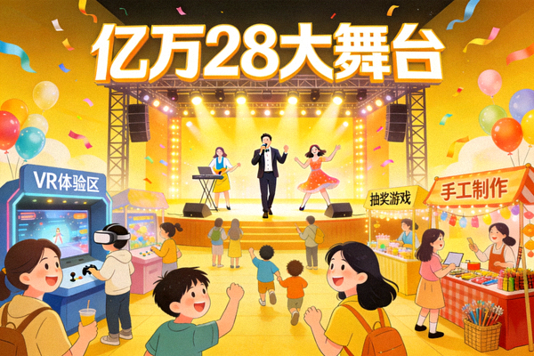 亿万28大舞台精彩娱乐活动展示 - 趣味互动体验场景