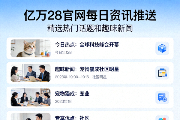 亿万28官网每日资讯推送 - 精选热门话题和趣味新闻
