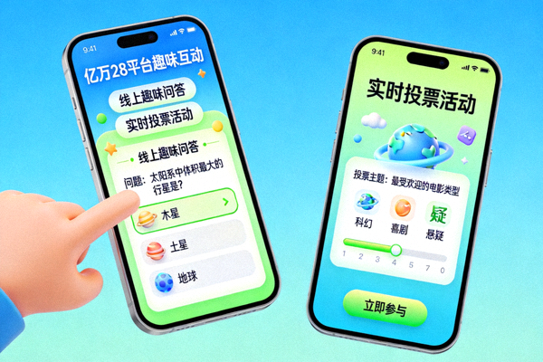 亿万28平台趣味互动功能展示 - 用户参与线上趣味问答和投票活动